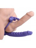 Double Delight Dual Penetration Vibrating Rabbit Cock Ring 848518012043 photo