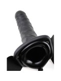 FETISH FANTASY 19 CM VIBRATING HOLLOW STRAP-ON BLACK 603912329926 image