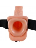 FETISH FANTASY SERIES 9" HOLLOW STRAP-ON WITH BALLS 22.9CM  FLESH 603912362756 photo