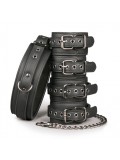Fetish set with collar, ankle- and wrist cuffs 8718627529751
