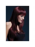 Fever Sienna Wig 26inch/66cm Black Cherry Long Feathered with Fringe 5020570425497