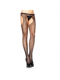 Fishnet Suspender Pantyhose - Black 714718002224