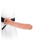 HOLLOW STRAP-ON W BALLS 11'' FLESH 0603912362770