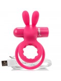 SCREAMING O RECHARGEABLE VIBRATING RING WITH RABBIT - O HARE- PINK 817483012525