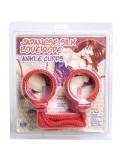 JAPANESE SILK LOVE ROPE ANKLE CUFFS RED toy 051021144761