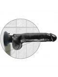 KING COCK 23 CM VIBRATING COCK WITH BALLS BLACK 603912737844 image