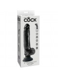 KING COCK 23 CM VIBRATING COCK WITH BALLS BLACK 603912737844 photo