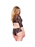 LEG AVENUE CUT OUT FLORAL LACE TEDDY PLUS SIZE 0714718500935 photo