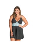 LEG AVENUE JERSEY & LACE SLIPDRESS PLUS SIZE 714718514987