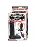 Mack Tuff Vibrating Inflatable Silicone Dong Black 7.5 Inch 782631252804 toy