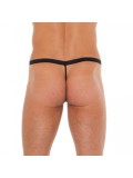 Mens Black G-String With Leopard Print Pouch 8718924223284 toy