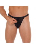 Mens Black G-String With Pouch 8718924223338