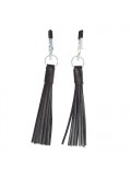 Nipple Clamps With Black Leather Tassels 8718924230343
