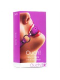 OUCH BALL GAG WITH LEATHER STRAPS PURPLE 8714273309334