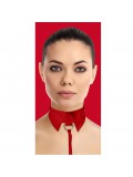 OUCH CLASSIC COLLAR WITH LEASH RED 8714273580993