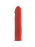 OUCH DELUXE STRAP ON SILICONE DELUXE RED  25.5 CM photo 8714273301659