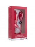 OUCH INFLATABLE SILICONE PLUG RED toy 8714273951151