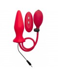 OUCH INFLATABLE VIBRATING PLUG ANAL SILICONE RED 8714273786036
