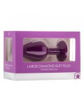 LARGE DIAMOND BUTT PLUG PURPLE photo