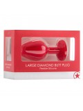 LARGE DIAMOND BUTT PLUG RED photo