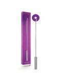 OUCH! LEATHER CIRCLE TIPPED METAL CROP PURPLE photo