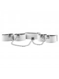 OUCH! REVERSIBLE COLLAR WITH WRIST AND ANKLE CUFFS WHITE AND BLACK price