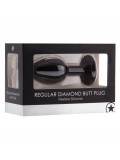 REGULAR DIAMOND BUTT PLUG BLACK photo