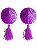 ROUND NIPPLE TASSELS OUCH! NIPPLE COVERS PURPLE 8714273948144