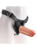 King Cock Strap-On Harness 7 Inch Two Cocks One Hole Dildo 603912750898