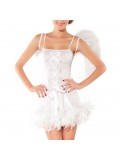 QUEEN COSTUME SEXY ADULT ANGEL WHITE ONE SIZE 700604690552