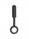 - NO. 61 - DILDO WITH METAL RING - BLACK 8714273922748