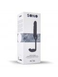 SONO N34 PENIS SLEEVE WITH EXTENSION AND ANAL PLUG BLACK photo