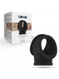 SONO N48 COCK WITH TESTICLE STRAP BLACK toy