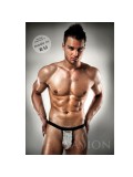 THONG WHITE METAL BY PASSION MEN LINGERIE KOMPLET S/M 5908305907718