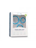 Three Size Cock Ring Set - Blue 8718627527443 toy