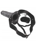 REAL RAPTURE AIR FEELING 8' HOLLOW VIBRATING STRAP-ON WITH SCROTUM BLACK price