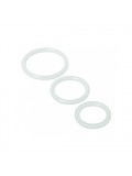 Trinity Silicone Cock Rings, Clear 811847013586